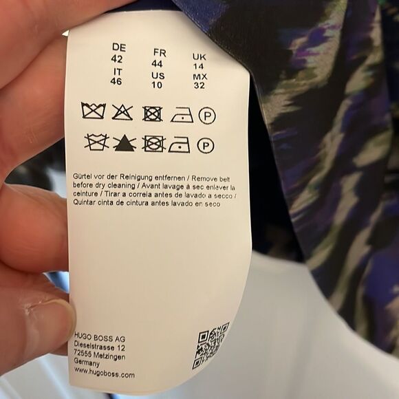 Hugo Boss Dimona Multi Watercolor Houndstooth Dress - Picture 4 of 9